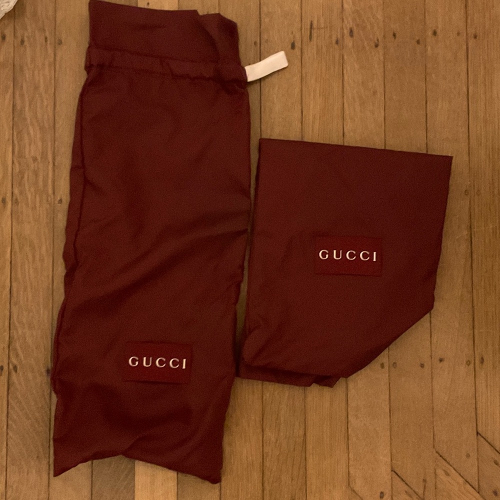 Gucci Burgundy travel shoe bags